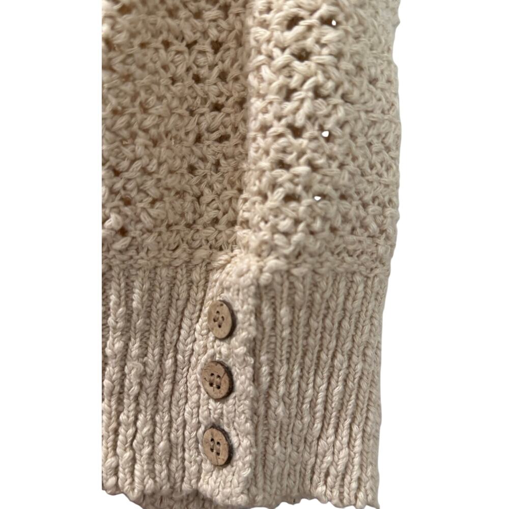 NEW! Free People Britney Khaki Fauxchet Cardigan XLarge NWT - Picture 4 of 6